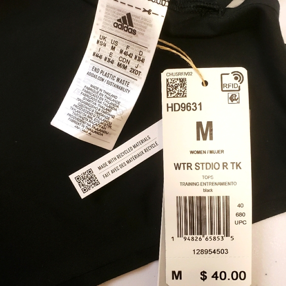 ADIDAS Aeroready Reversible Black Training Tank Top--NWT--M - Picture 10 of 12